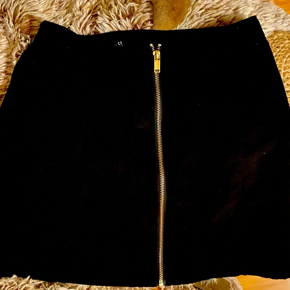 Black velvet skirt